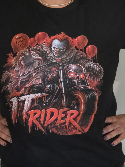 Sinister Clown Rider Halloween Horror Tee