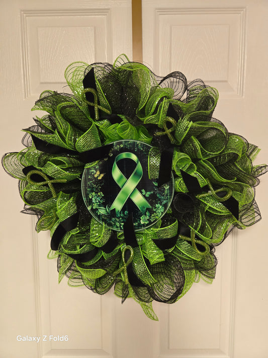 Lymphoma Cancer Wreath